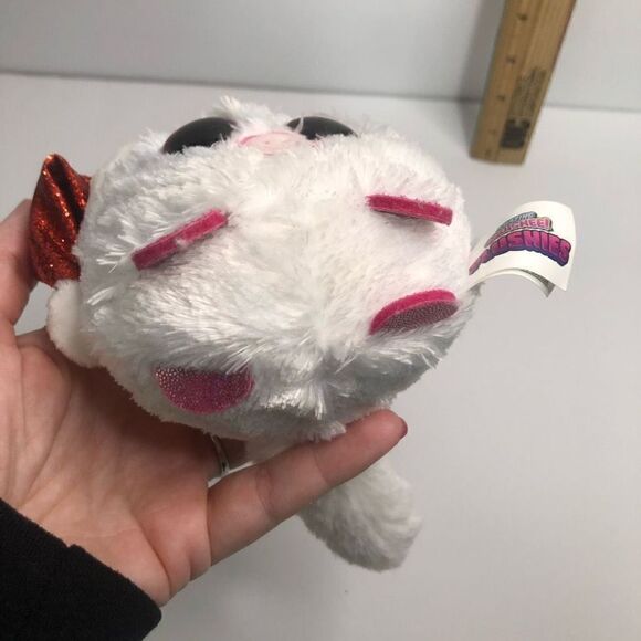 white unicorn snowflake amazing squishee plushie from stud red hat christmas 4” - Picture 6 of 9